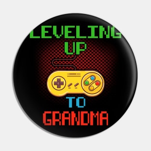 Promoted To GRANDMA T-Shirt Unlocked Gamer Leveling Up Pin