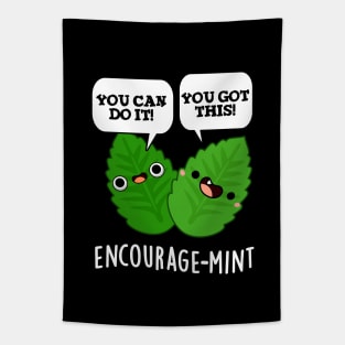 Encourage-mint Cute Positive Mint Pun Tapestry