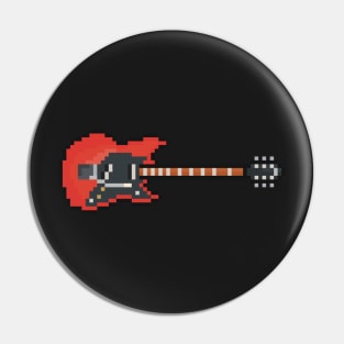 Pixel Red Hot Smashing Guitar Pin