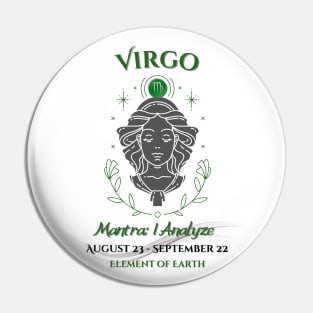 Zodiac Virgo Mantra Pin