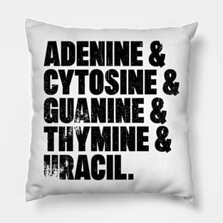 Adenine & Cytosine & Guanine & Thymine & Uracil Pillow