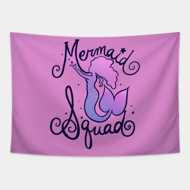 Mermaid Squad Tapestry by bubbsnugg
