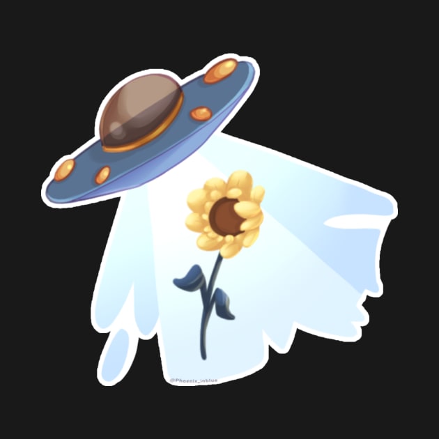 Alien UFO Carrying Sunflower by Phoenix-InBlue