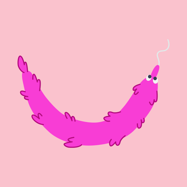 Worm Smile (Pink) by Bloo_the_Fluff