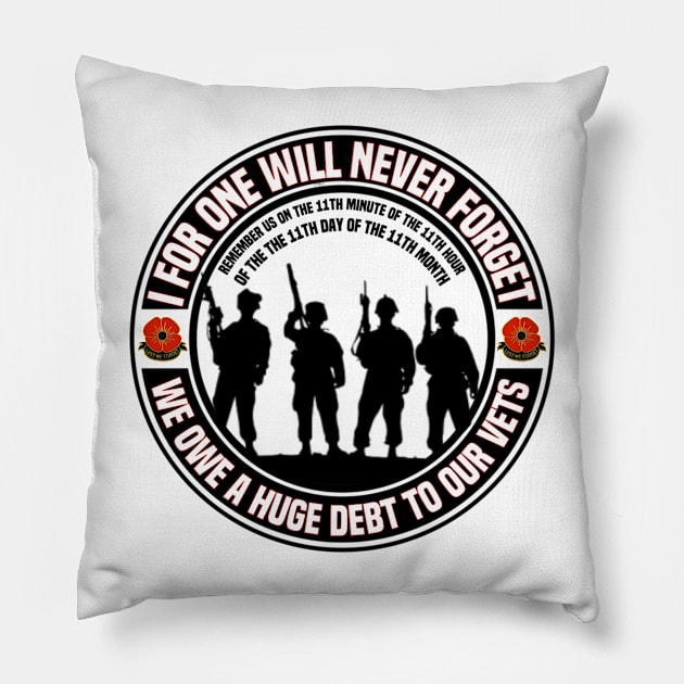 Remembering Our Veterans On Remembrance Day Pillow by FirstTees