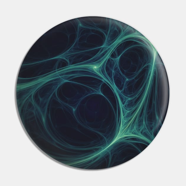 Dark Emerald Green Web. Digital Abstract Art Pin by love-fi