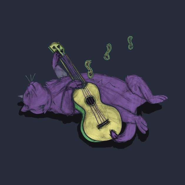 Ukulele Cat - no text by MariKariArtwork