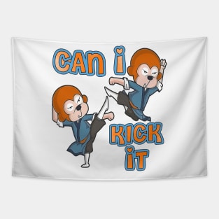 Can I Kick It - Funny Monkey Meme Tapestry