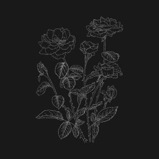 White Garden Roses T-Shirt