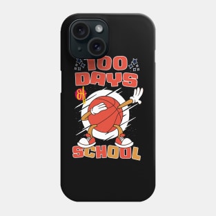 100 days of school featuring a dabbing basketball #1 Phone Case