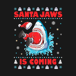 Santa Jaws Is Coming T-Shirt