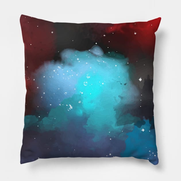 Cosmos Pattern Pillow by aquariart