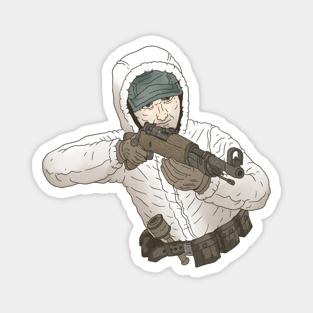 K98 kurz. German snow soldier. Magnet by JJadx