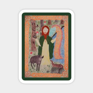 Saint Kevin of Glendalough Magnet