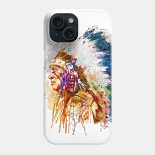 Native American Chief Side Face Phone Case