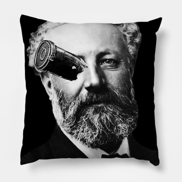 Jules Verne Pillow by lucamendieta