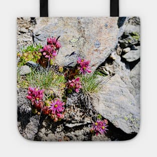 Rock & flowers Swiss Alps Tote