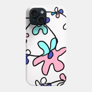 flowers, one line drawing, pattern Phone Case