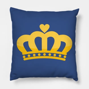 Golden Crown Shape with Heart Pillow