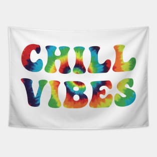 Chill Vibes Tie Dye Aesthetic Tapestry