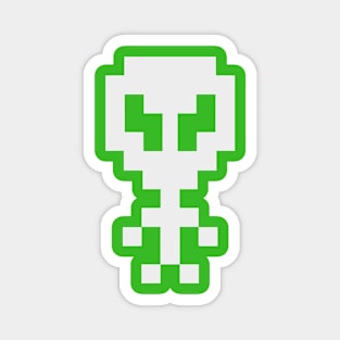 Pixel Space Alien Magnet