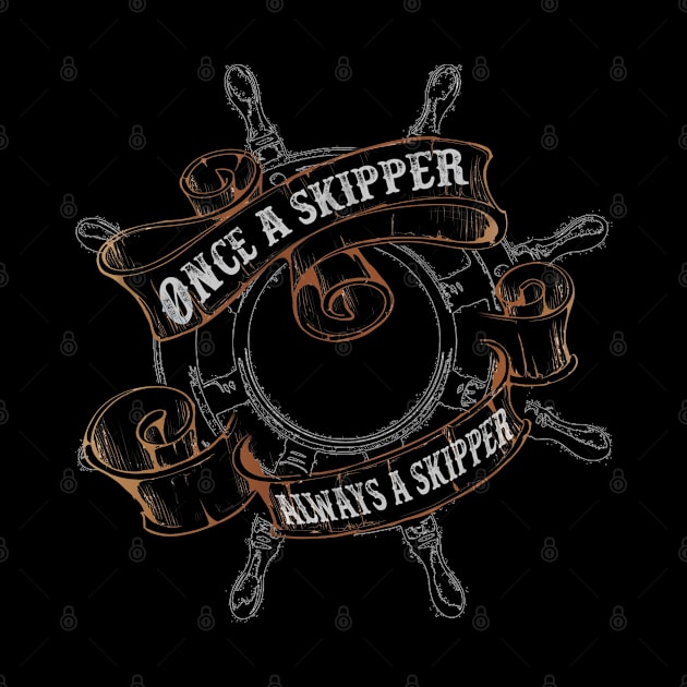 Once A Skipper (woodcut wheel) by The Skipper Store