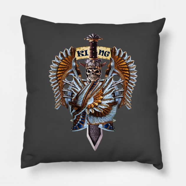 Batiamo - Skull blade with wings - King Pillow by Batiam0