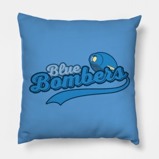 Blue Bomber Pillow