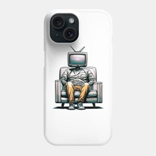 Tv Head With Galaxy Inside Phone Case