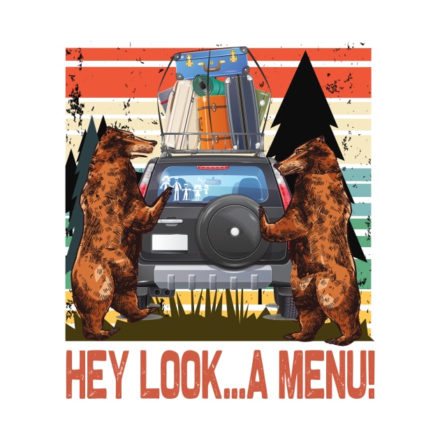 Hey look A Menu..Funny bear camper by DODG99