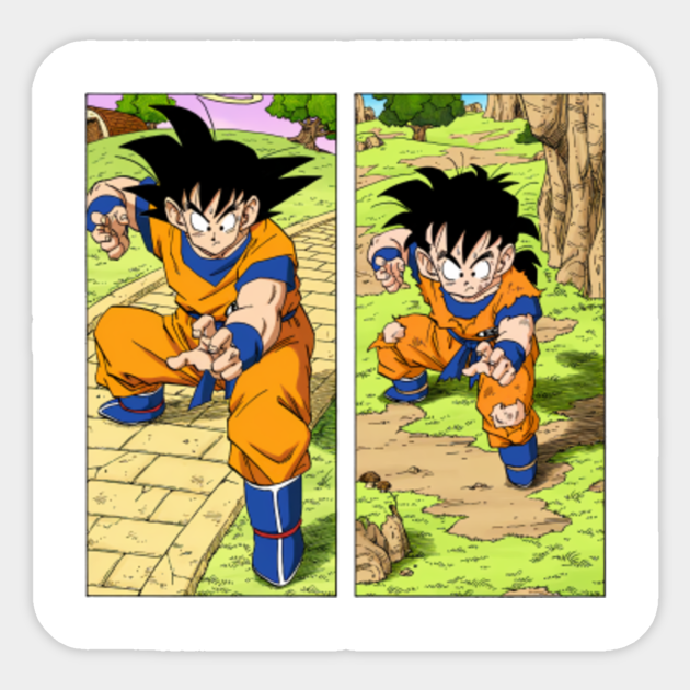 Goku and Gohan Manga - Dragon Ball Z Apparel - Sticker | TeePublic