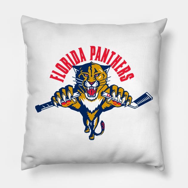 florida panthers vintage Pillow by lorddeolipa