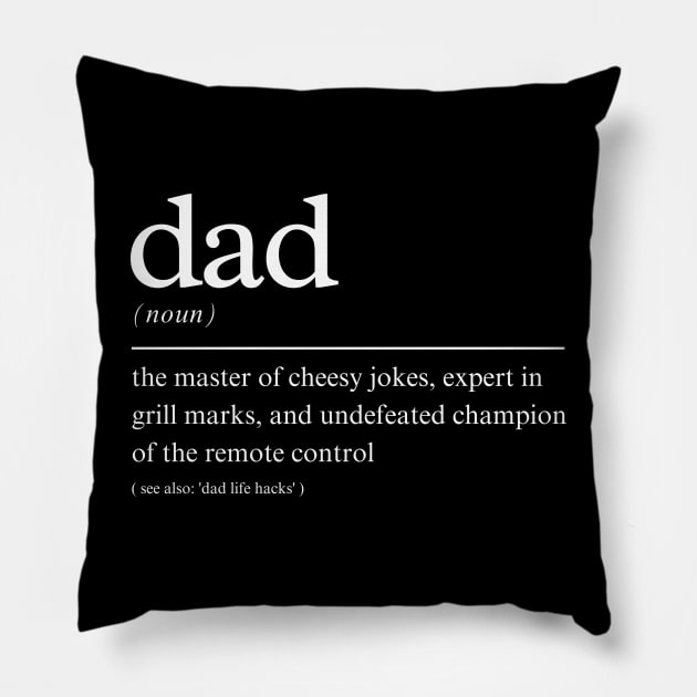 Dad Definition Gift Design Pillow by OurSimpleArts