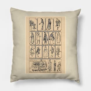 The Characters of a Christmas Carol Pillow