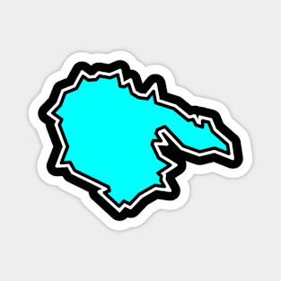 Hornby Island Simple Silhouette - Turquoise Blue Souvenir - Hornby Island Magnet