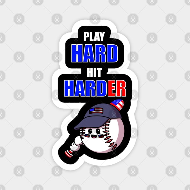 Play Hard Hit Harder Magnet by TheMaskedTooner