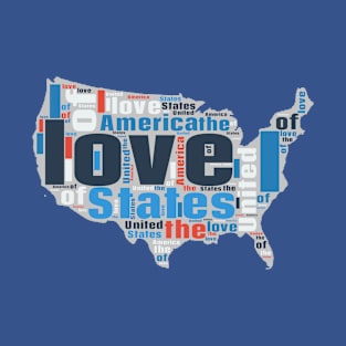 I love the US, patriotic American T-Shirt