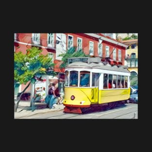 Yellow Lisbon Tram T-Shirt