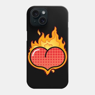 HalfTone Heart-a-Fire Phone Case