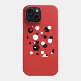 Bubbles - Circles in Black and White with transparent background Phone Case