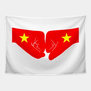 Vietnam Fist Bump Patriot Flag Series Tapestry