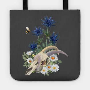 Wildflower Skull Tote