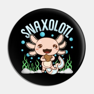 Snaxolotl Funny Axolotl Sushi Snacks Kawaii Animal Pin