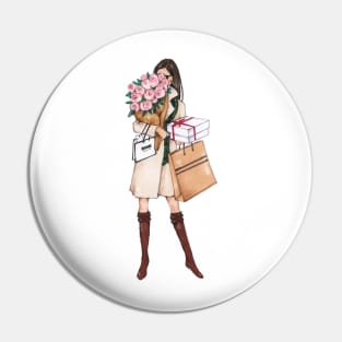 Shopping Lover Pin