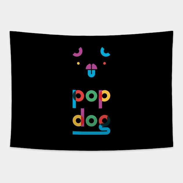 Pop dog Tapestry by First prints