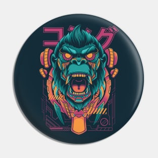 Awesome Cyberpunk Space Gorilla Pin