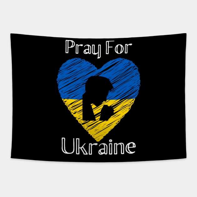 Pray for Ukraine Tapestry by WearablePSA