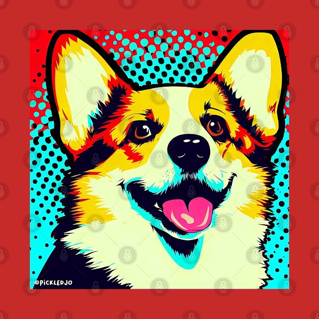 Welsh Corgi pop art by Sketchy