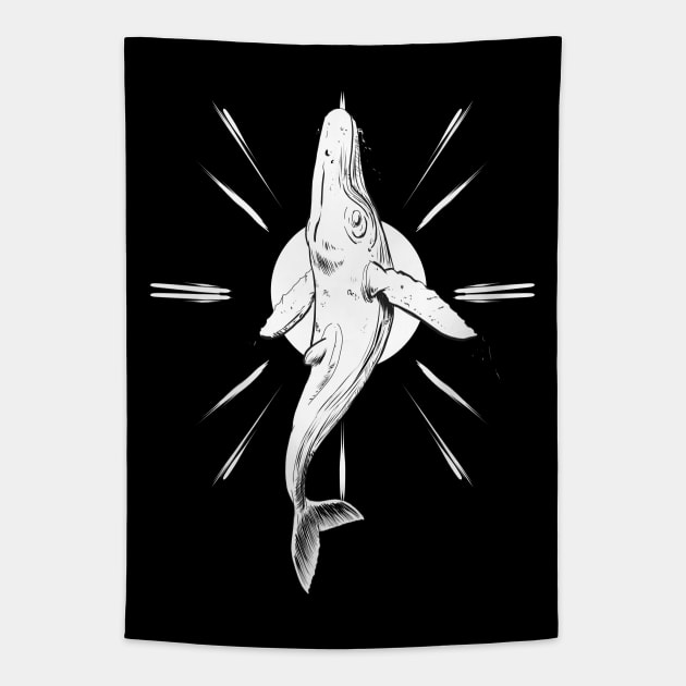 White whale holy grail Tapestry by Carlos CD