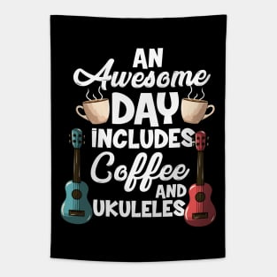 Ukulele Player & Coffee Drinker Tapestry
